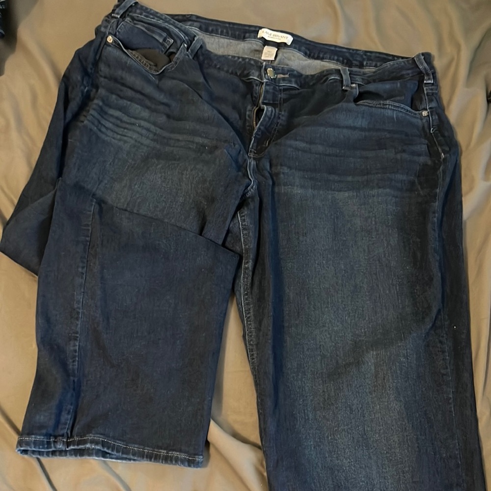 Lane Bryant mid rise essential stretch straight jeans